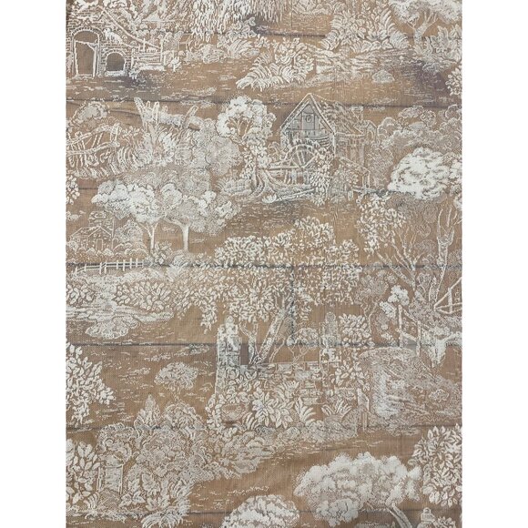 Vintage Lace Curtain Panel Toile Country Cottage Theme Barn 82 x 88 - Picture 2 of 6